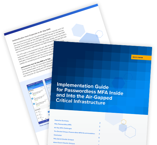 Implementation Guide for Passwordless MFA Inside and Into the Air-Gapped Critical Infrastructure_header